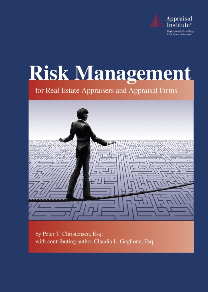 Book cover, Risk Management for Real Estate Appraisers and Appraisal Firms